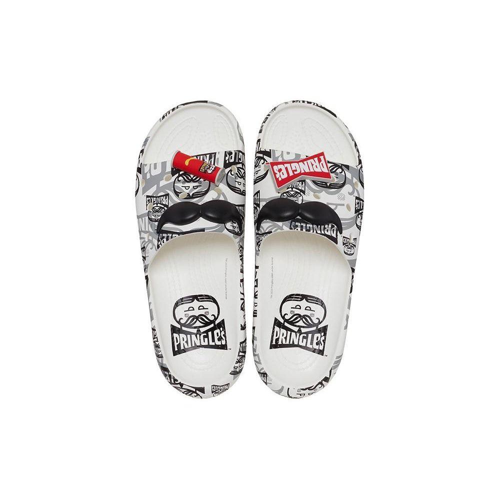 Pringles x Crocs Classic Slide V2 Heritage Принт Pringles Унисекс Кроссовки Белый Черный 209692-066