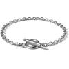 CLASSIC by an Active Metal 316L Surgical Stainless Steel Mantel Chain Bracelet Silver Thickness 4mm Chain Total Length [THE TOKYO] [Supervised