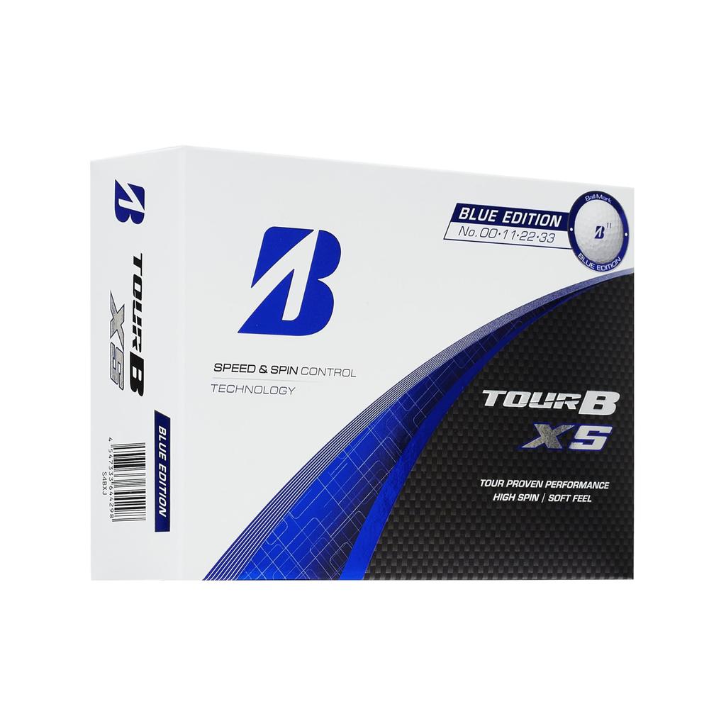 BRIDGESTONE TOUR B XS Golf Balls Blue Pack of 12 (2024 Model), White, Edition, (S4BXJ)