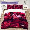Hazbin Hotel Pattern Bedding uilt Set uilt Cover Pillowcase Home Decoration Birthday Gift (1 * duvet cover + 2 * pillowcase without core)32