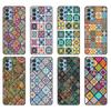 Черный ТПУ чехол для Samsung galaxy A12 A22 A32 A42 A52 A72 4g 5g S21 PLUS ultra задняя крышка 3D рельеф винтажный ретро решетка цветок