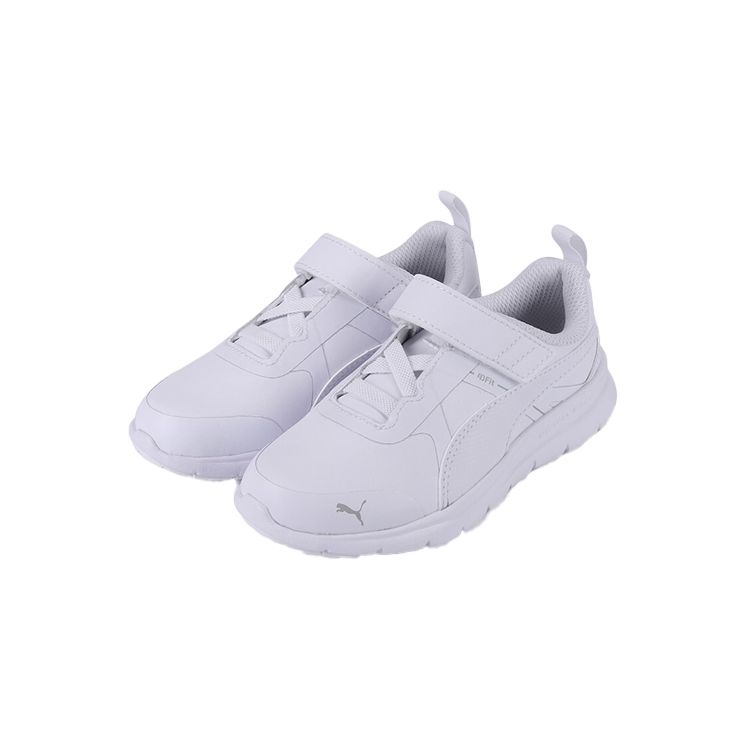 Puma Flex Essential Velcro Sports Durable Shock Absorption Low Top Kids Running Shoes Kids Running Shoes White 190679-10