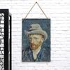Van Gogh Self Portrait Custom Metal Tin Painting Vintage European Home Decor Living Room Bedroom Wall Art Hanging