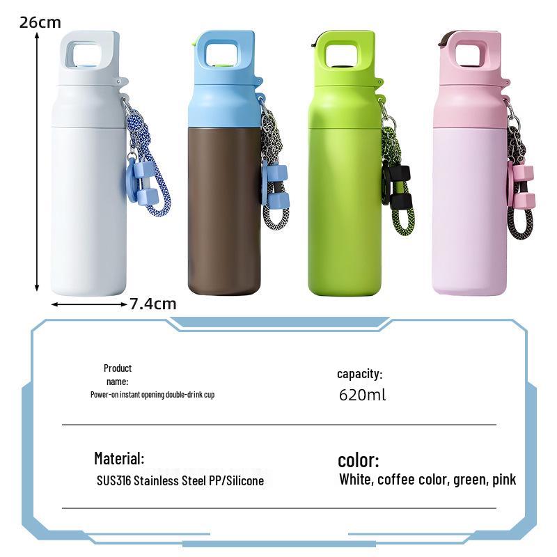 Спортивная термобутылка из нержавеющей стали 316 для женщин и мужчин: Портативная термобутылка для фитнеса и велоспорта