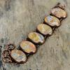Maligano Jasper Bracelet Electroformed Copper Gemstone Bracelet Adjustable Chain Bracelet Handmade Electroformed Jewelry Birthstone Bracelet