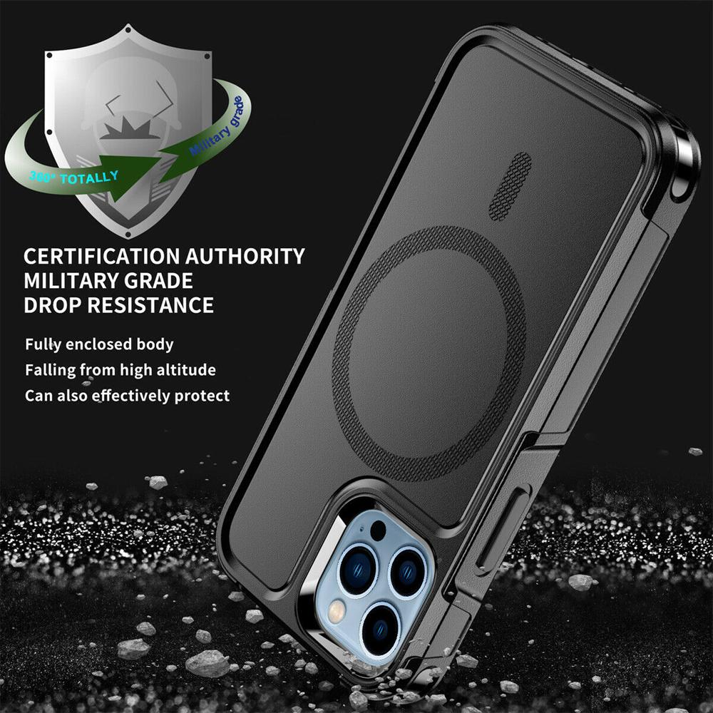Чехол для телефона MagSafe Для iPhone 17 16 Pro Mini Max 15 14 Plus Ударопрочный Прочный Противоударный Магнитный Гибридный Матовый Чехол