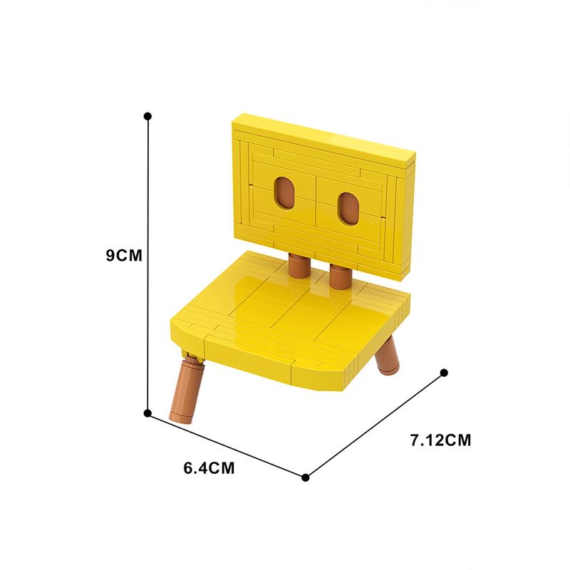 MOC японский аниме фильм Suzumeds Sōta Munakata стул строительные блоки кот кирпичи фигурки модель для детей