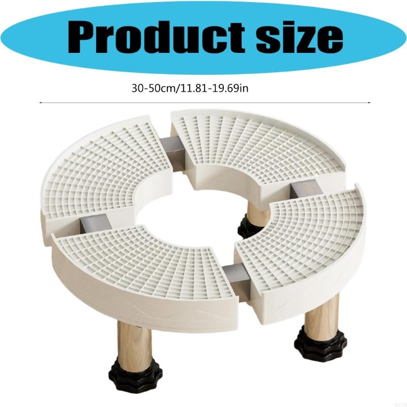 Heavy Duty Plastic Base Risers With Nonslip Feet Height Adjustable Air Conditioner Stand Flower Pot Wheel Round Tray M4YD