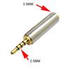 Gold 3.5mm Male To 2.5mm Female Stereo Audio Headphone Jack Adapter Converter