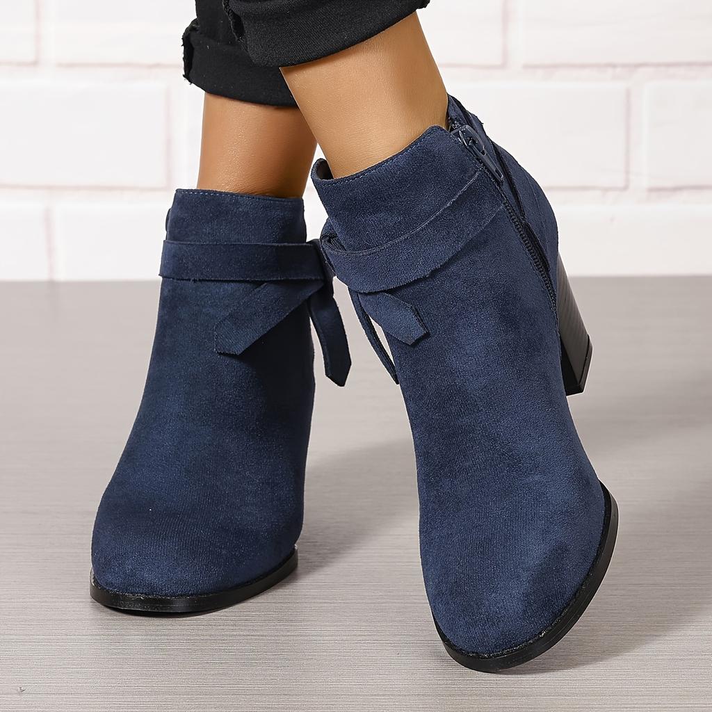 Women's Ankle Boots | Winter Fashion | Comfortable | Casual Wear | Zipper Closure