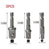 3 шт. 1/4 3/8 1/2 Адаптер для торцевых головок Шестигранный хвостовик Сверла Удлинитель Электроинструменты
