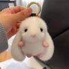 Stuffed Animal Bunny Stuffed Keyring Pompom Plush Bunny Pendant Rabbit Fur Keychain Jewelry Gift