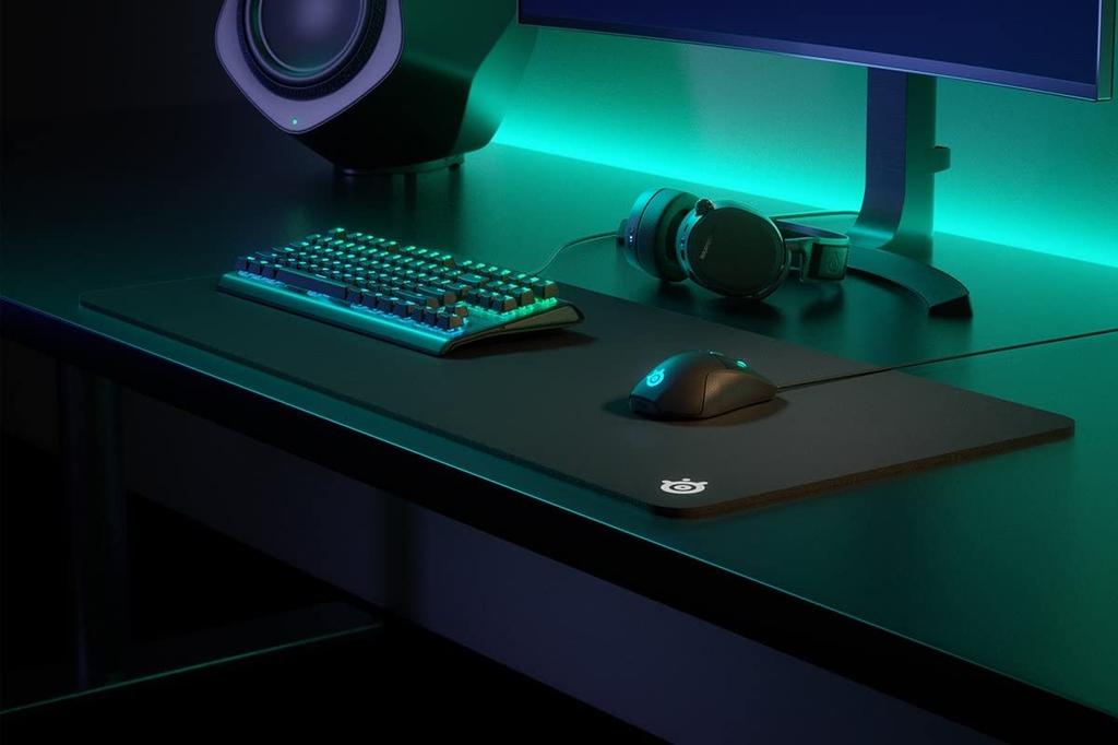 SteelSeries Gaming Mouse Extra Rubber 90cm x 40cm x QcK Heavy XXL 67500 Pad, Large, Thick, Non-Slip Base, Black, 0.4cm,