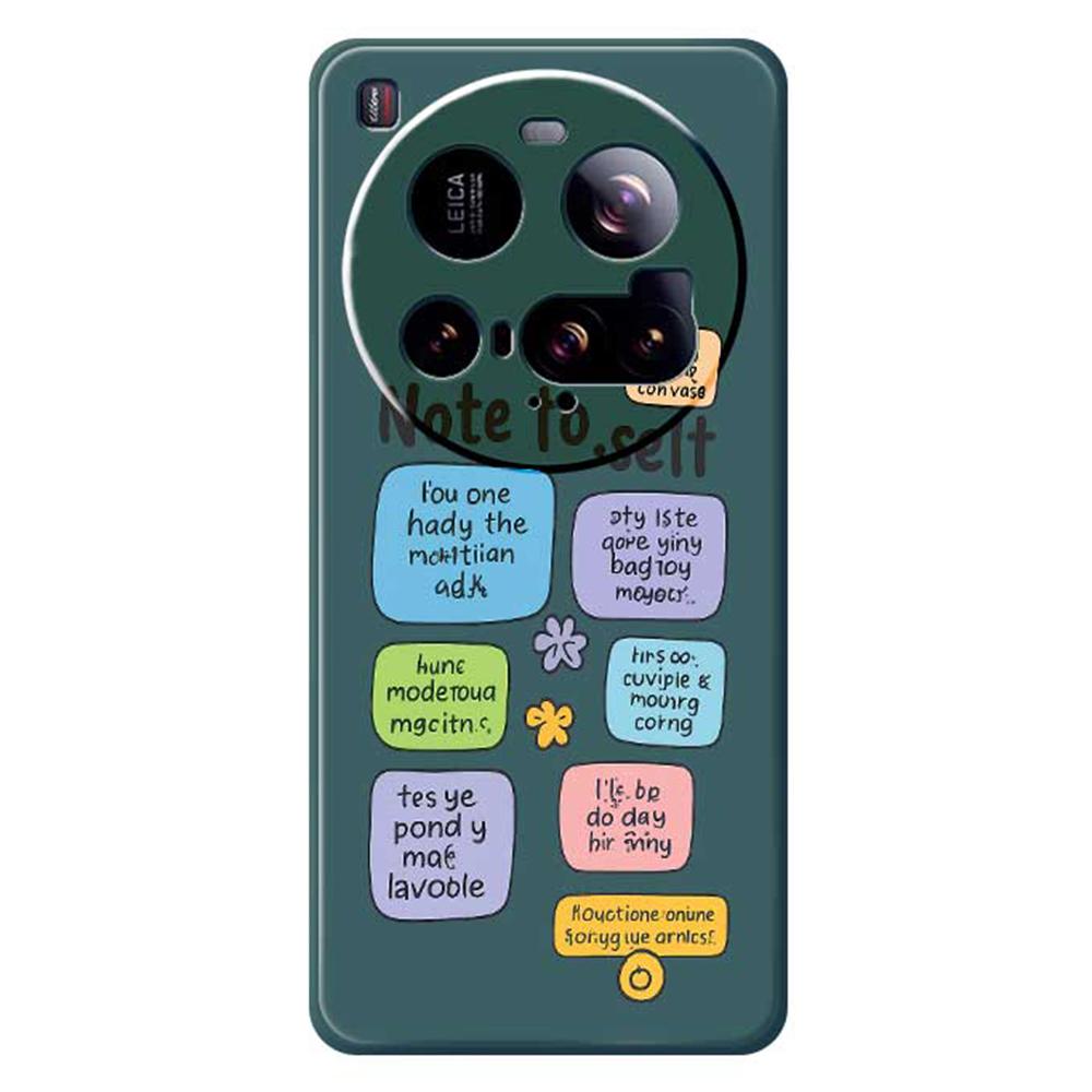 For Xiaomi 15 Ultra Case Colored Sticky Notes Pattern Printing Straight Edge TPU Phone Back Cover