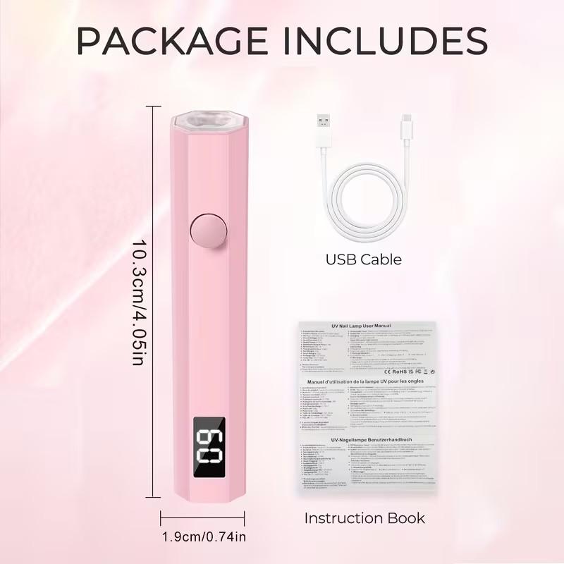 Мини-лампа для сушки ногтей, ручная, с USB-зарядкой, ЖК-дисплеем, для домашнего использования, лампа для быстрой сушки лака для ногтей
