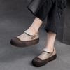 Лоферы из натуральной кожи в стиле ретро, ​​повседневная удобная женская обувь на плоской платформе с толстой подошвой