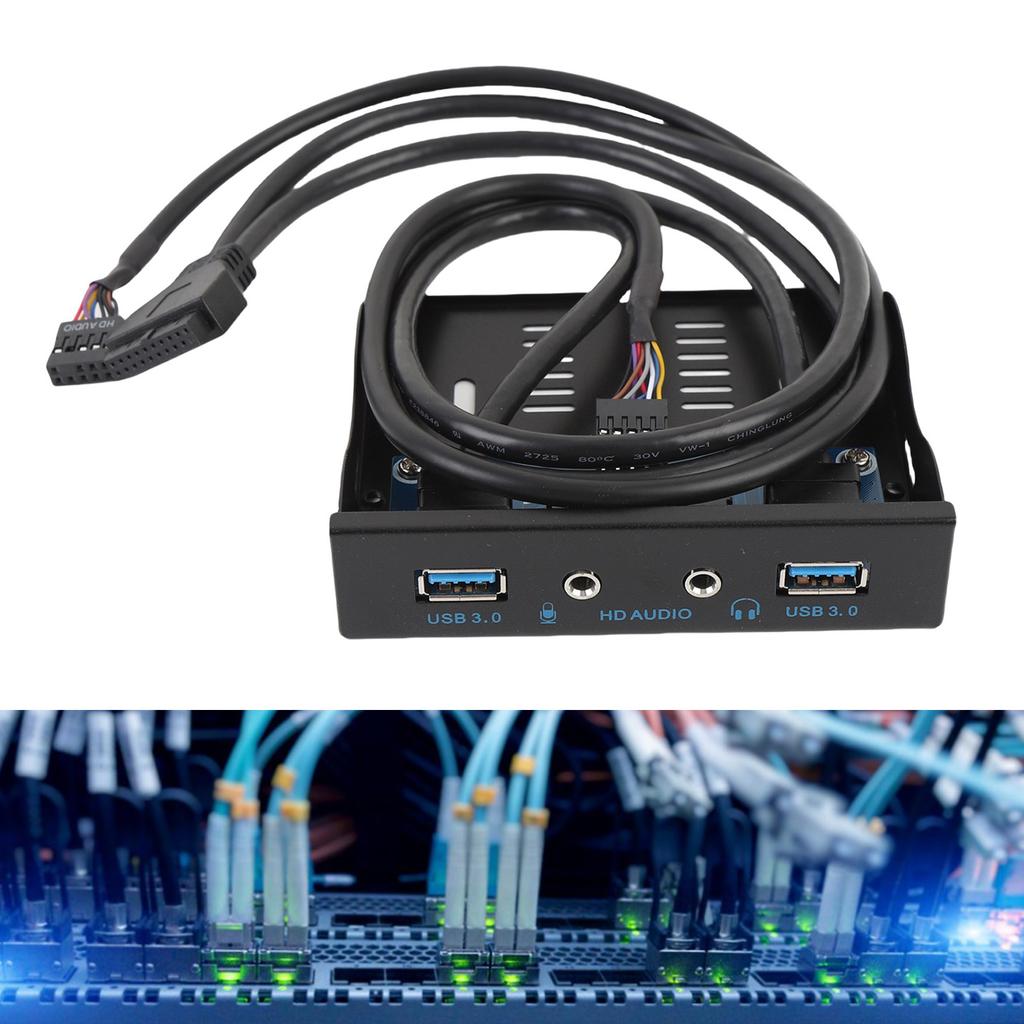 Панель передняя для дисковода 3,5 дюйма, USB 3.0, хаб, 19-контактный разъем для USB 3.0, панель интерфейса HD-звука для компьютерных корпусов