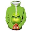 Трендовые худи с принтом зеленого монстра, мужской рождественский свитшот, свободная парная одежда, повседневные худи с длинным рукавом для детей