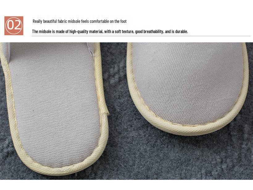10 Pairs of Premium Non-Slip Disposable Slippers - Luxurious, Thickened Design for Bath, Bathroom, Salon, Hotel, and Homestay Use