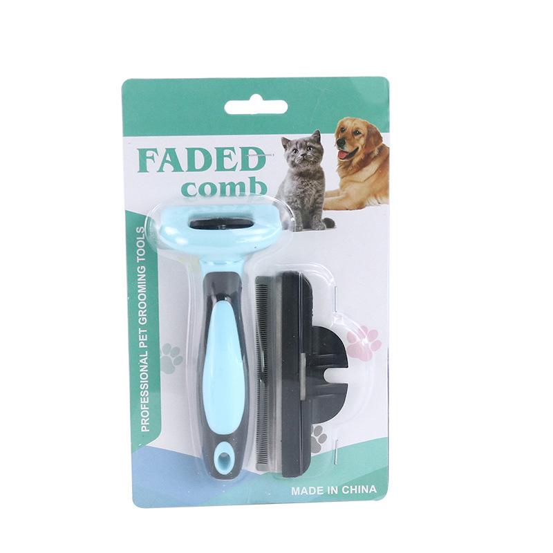 Pet Supplies Pet Hair Removal Comb, Open Knot Hair Removal Comb Removable Stainless Steel Knife Head