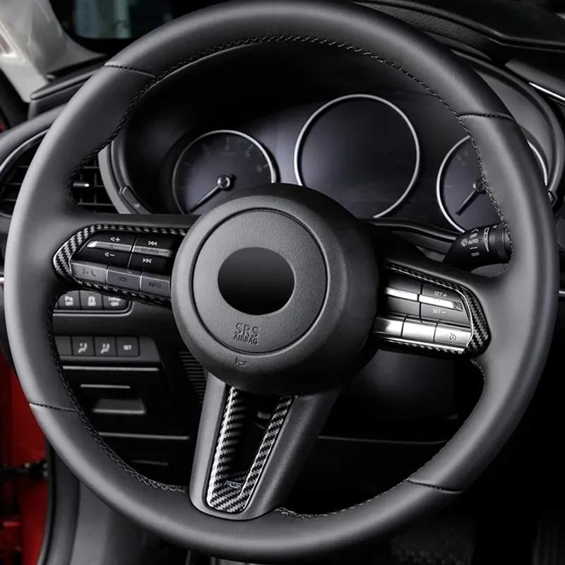 Для Mazda 3 Axela BP CX-30 DM cx-50 - Декоративная наклейка на кнопку рулевого колеса, кольцо-ободок, кольцо с блестками