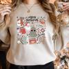 Unisex HoodieRetro Christmas Sweatshirt Aesthetic Santa Claus Shirt Christmas Hoodies Christmas Vibes Winter Clothes Milk Cookie for Santa