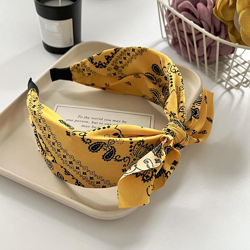 Модные широкополые повязки на голову с двойным слоем бантов, аксессуары для волос с большим бантом и боковым узлом, обруч для волос для женщин