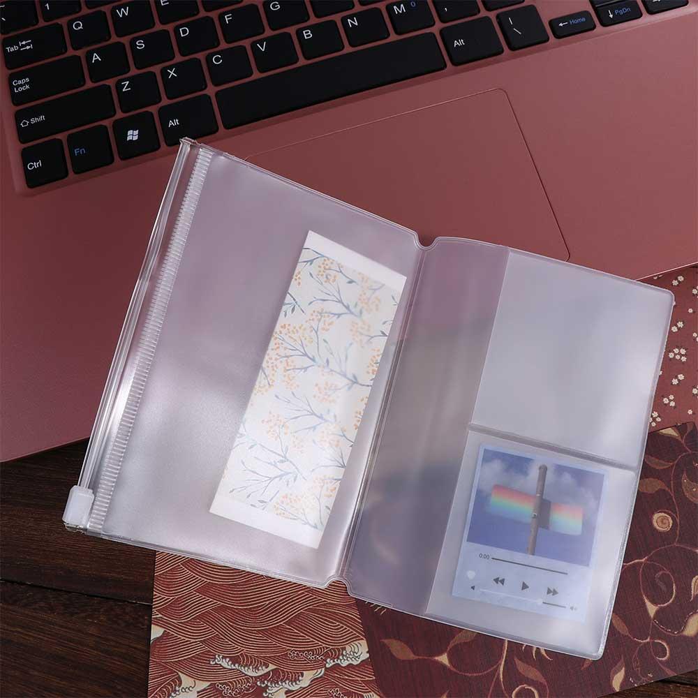 Passport Journal Planner Card Holder Notebook Storage Bag Notebook Zipper Bag PVC Zipper Bag