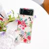 Чехол для Samsung Galaxy Z Flip 4 3, браслет с цветочной росписью, прозрачный противоударный чехол для ПК, твердая задняя крышка для Samsung Zflip 4 3, чехол
