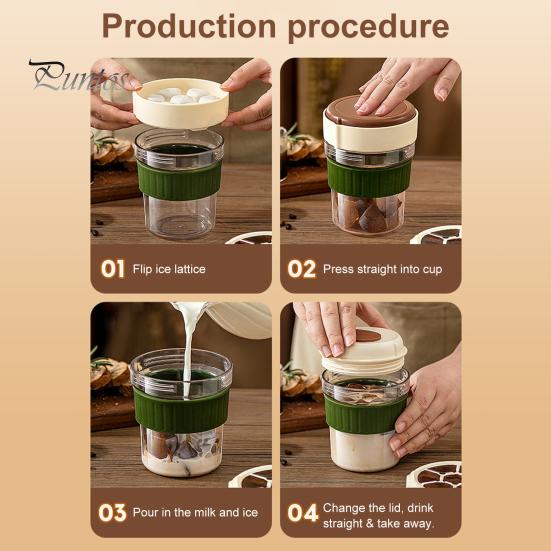 Портативная кофеварка для холодного заваривания с 3 штабелируемыми лотками для льда Бутылка-заварник из тритана без бисфенола А для холодного чая/холодного заваривания Термостойкая дорожная кружка для спортзала