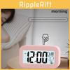 Rechargeable Digital Alarm Clock With Smart Light Sensor Room Gift Decoration