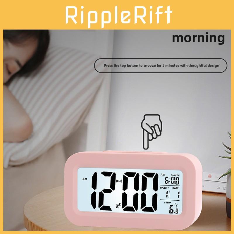 Rechargeable Digital Alarm Clock With Smart Light Sensor Room Gift Decoration