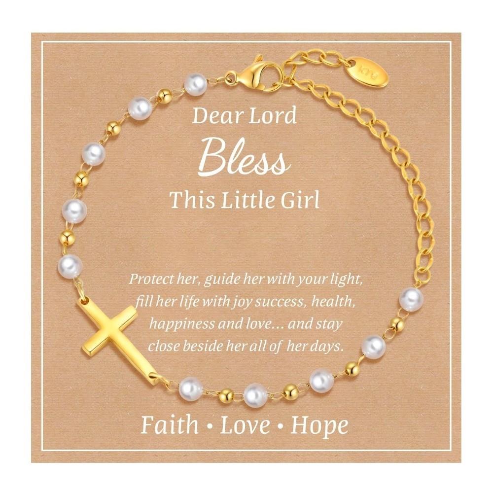 4mm Pearl Pearl Bracelet Adjustable Women's Jewelry New Cross Chain Bracelet Daily Wear