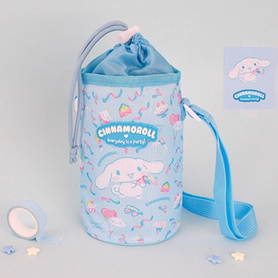 Sanrio Cinnamoroll Daily Water Bottle Pouch Water Bottle Pocket Cross Bag, Blue, 1 Piece, a Popular Character In Korea