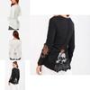 Elegant Lace Stitching Women's T-shirt Slim Fit Long Sleeve Cotton Top