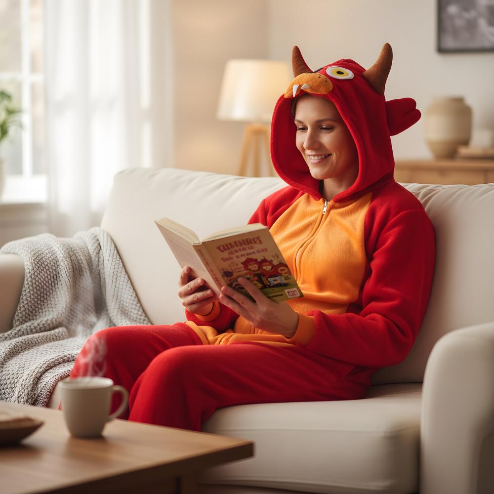 Piżama Onesie Kigurumi Kostium Przebranie Foxy L: 165 - 175Cm