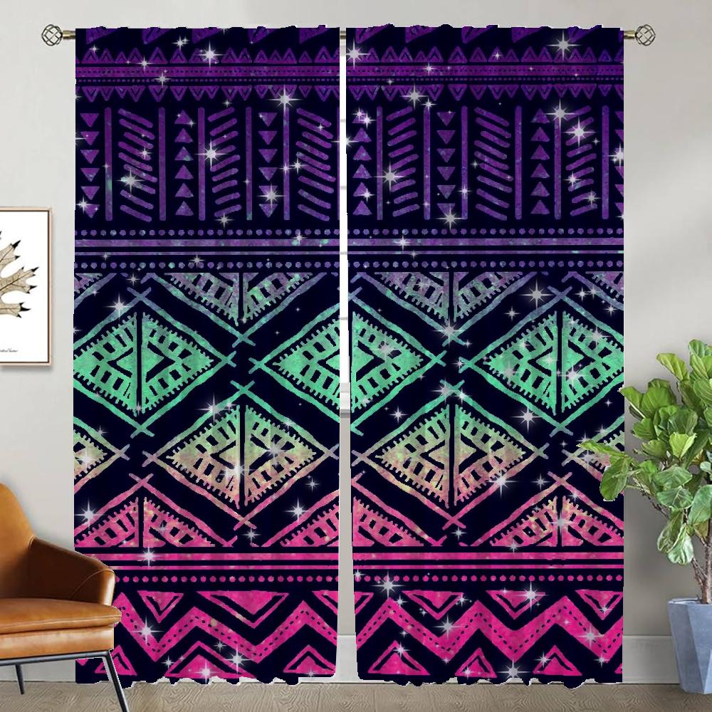 Ацтекские противомоскитные шторы для гостиной, украшение на Хэллоуин, затемняющие шторы, тюль для спальни, перегородка, кухня