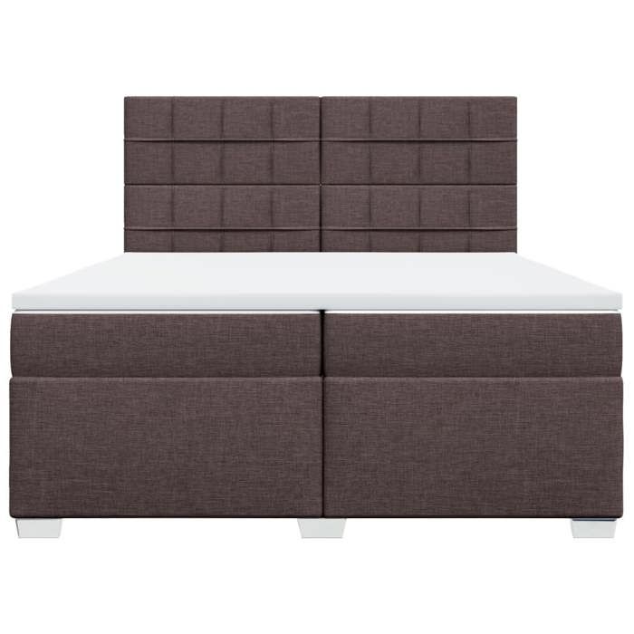 Maison Exclusive - Sommier à lattes de lit avec matelas Marron foncé 200x200 cm