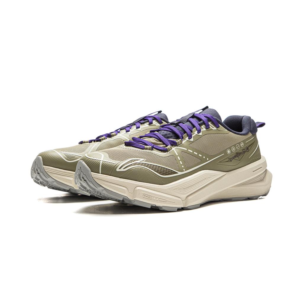 Li Ning Outdoor CF Trail TPU Спортивная Мода Амортизация Поддержка Отскок Сцепление Низкие Треккинговые Ботинки Унисекс треккинговые ботинки Сандаловое дерево-Зеленый AHTV027-8
