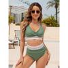 New European and American Split Bikini Swimsuit Women Sexy High Waist Bikini