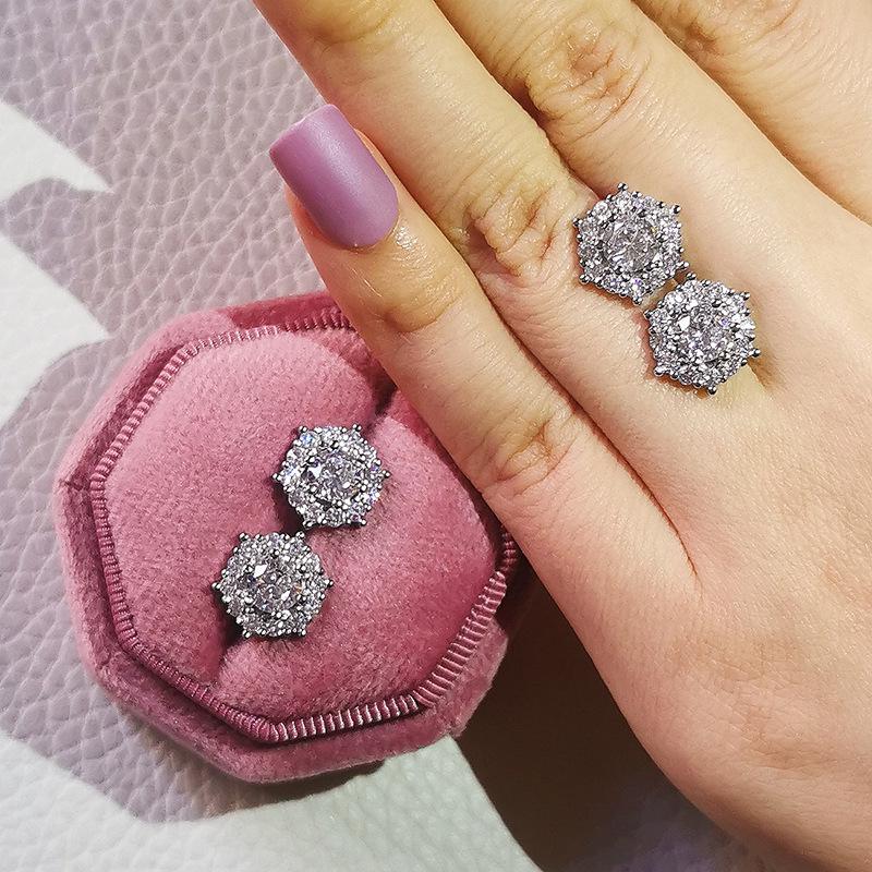 Элегантные квадратные бриллиантовые серьги Daixi для женщин – стильные и супер блестящие