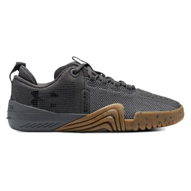 Under Armour Мужские кроссовки TriBase Reign 6 Castlerock Gum Серый Титан-Серый Черный 3027341-101