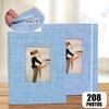 Yousheng Fabric Photo Album with 208 Pockets Slip-in Picture Albums Linen Cover Memory Book with Front Window for Family Anniversary Vacation Wedding