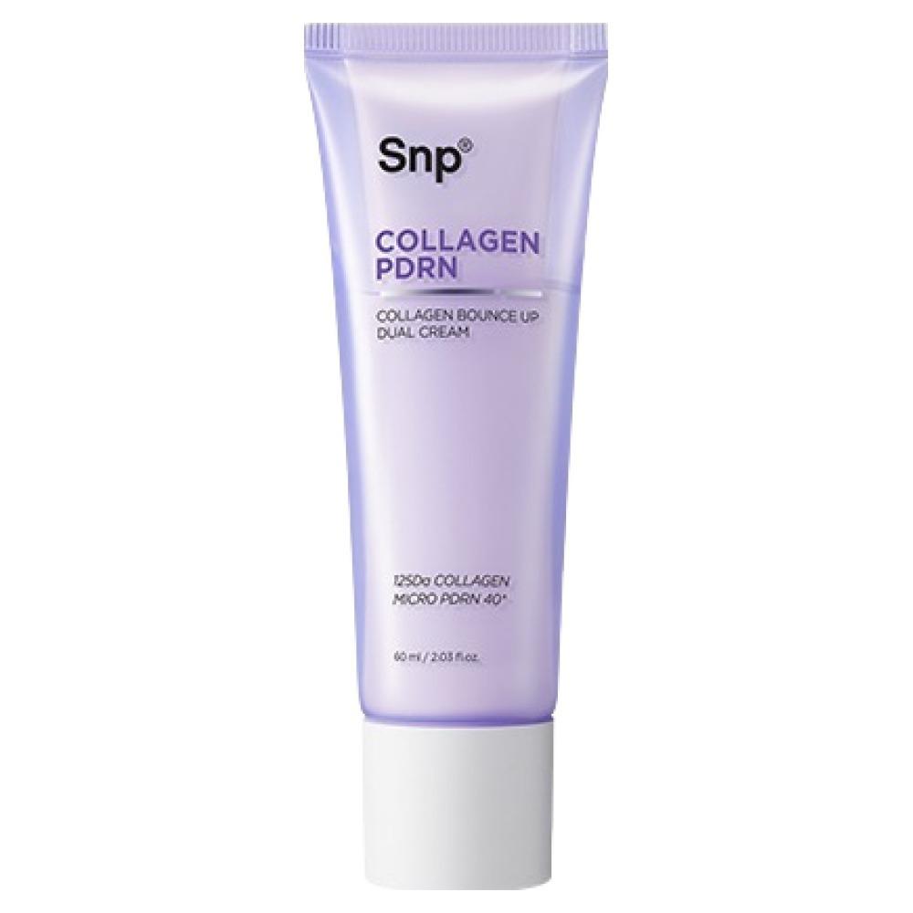 SNP Collagen Bounce Dual Cream 60ml - Anti-Aging Face Moisturizer, Elasticity & Radiance Boosting, Korean Glass Skin Dual Formula