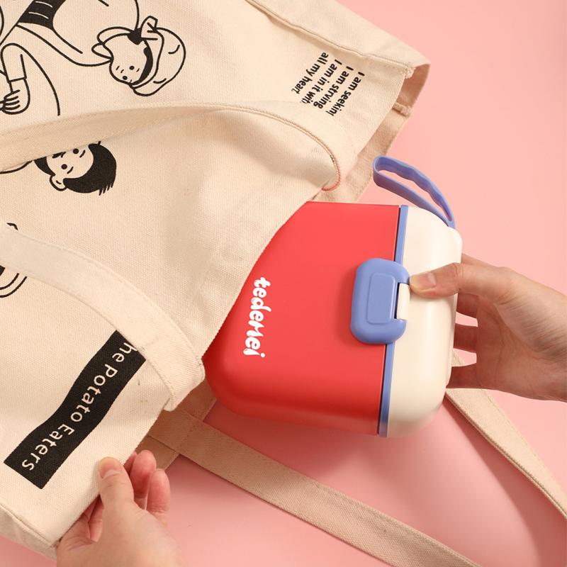 Портативный детский ланч-бокс, детский контейнер для прикорма, контейнер для сухого молока с ложкой, контейнер для хранения продуктов