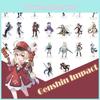 Изысканная акриловая подставка-фигурка Genshin Impact с Клии, Кэ Цин, Гань Юй для настольной демонстрации