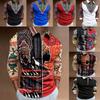 New Men's Sweatshirt Casual Long Sleeve Polo Shirt Loose Crash Colour Zip Polo Shirt