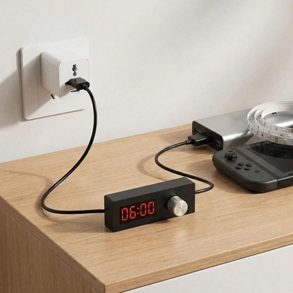 Digital Display Timer Switch Cable Efficient Automatic Shutdown Timer  Fish Tank