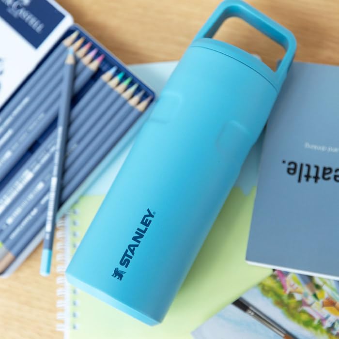 STANLEY Water Bottle Lightweight Aerolite Vacuum Bottle Black 0.47L 10-11217-060 (Black/FF)