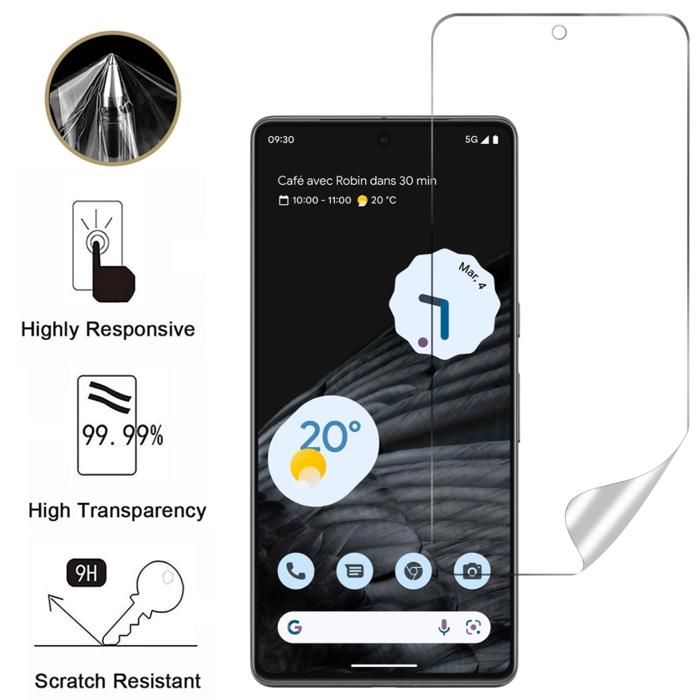 Чехол из ТПУ для Google Pixel 7 PRO и 2 Защитные пленки на экран из Гидрогеля Устойчивые Ультратонкие Phonillico®